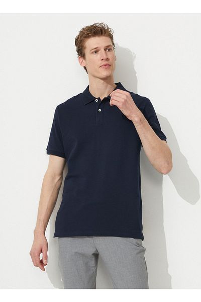 ALTINYILDIZ CLASSICS Ανδρικό μπλουζάκι Polo Neck Dark Navy Blue 4a 9000000001