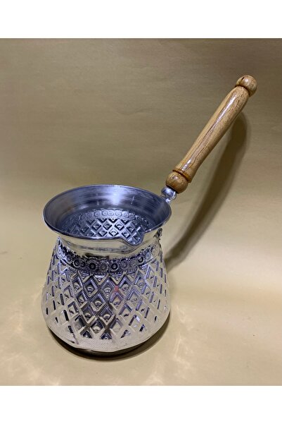 abnturk 10 Fincanlık Çekiç Dövme İşlemeli Nakışlı Alüminyum Cevze Alüminyum S...