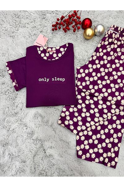 pijamaworld Short Sleeve Capri Pocket Summer Pajama Set
