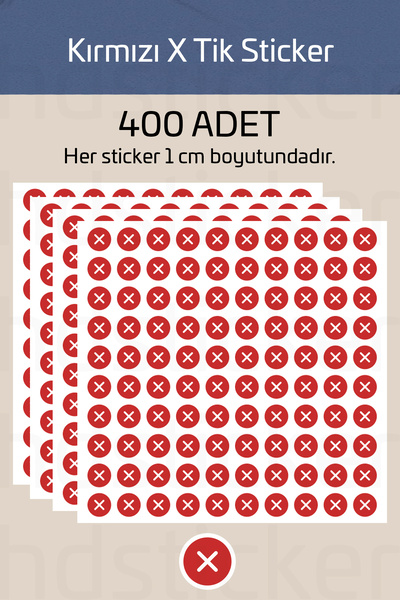 hdsticker 400 buc Etichetă autocolantă roșie de 1 cm pentru planificare și ut...