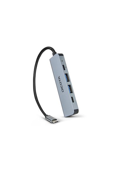 Dicota | D32060-USB-C موزع فيديو 5 في 1 بدقة 4K وتقنية PD بقوة 100 واط | رمادي