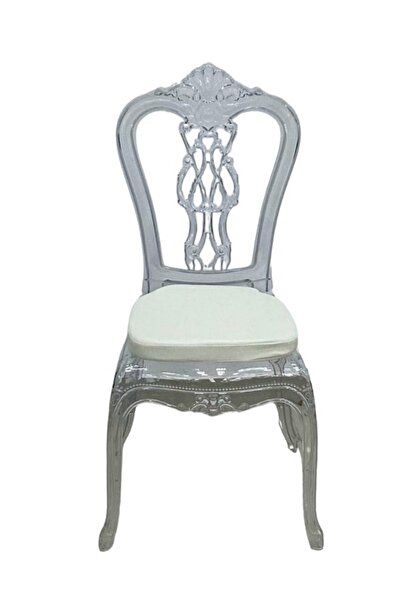 smart home كرسي أكريليك مريح مع وسادة مقعد من الجلد الصناعي المقاوم للماء، كر...