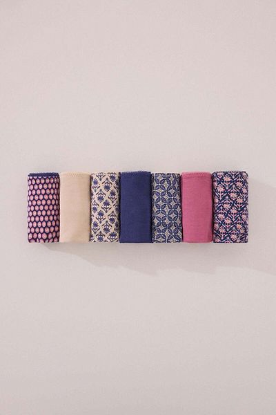 Women'secret Pack of 7 classic cotton panties with mixed prints