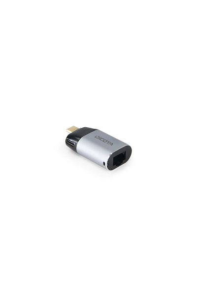 Dicota | D32048-USB-C to Ethernet Mini Adapter with PD (100W) |Gray
