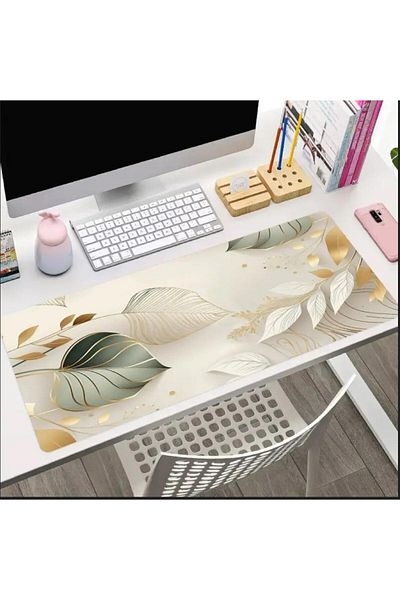 sgeteknoloji 70X30 cm Large Leaf Themed Non-Slip Base Speed Surface Gamer Mouse Pad Gaming
