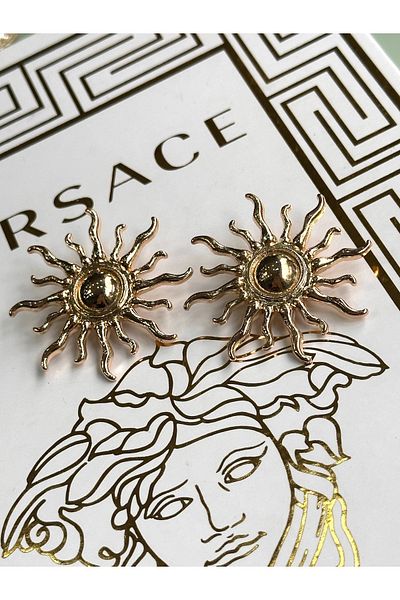 ODDA TASARIM ATÖLYESİ Solar Model Design Gold Coloured Luxury Button 2 Pieces (3cm)