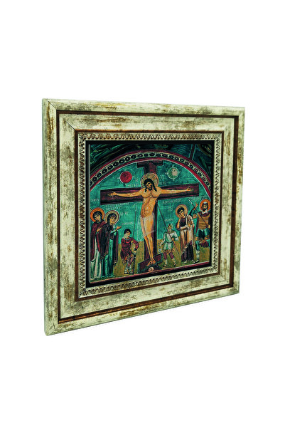 Souvenest Kapadokya Göreme Karanlık Kilise Freski - İsa Mesih'in Çarmıha Geri...
