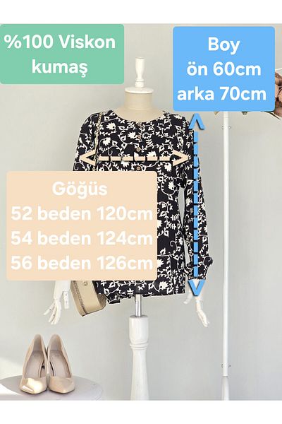 ENDAMIM Mother Viscose Bluz Large Size