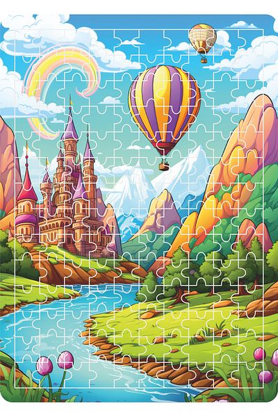 dudugift 140 Coin Puzzle Chart 25X35 cm Dimensions with Hanging Apparatus Quality Uv Printing Model-3