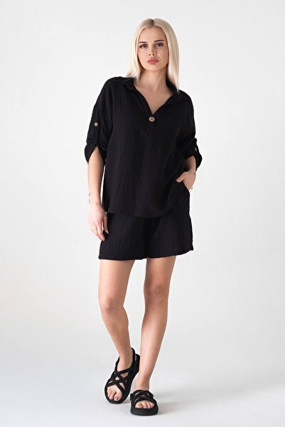 Fashion Showcase Muslin Basic Natural Fabric 100% Cotton Sleeve Blouse Women'...