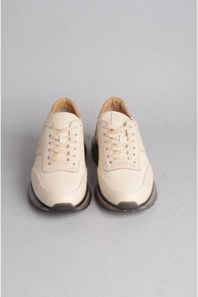 SEÇ KUNDURA ΓΝΗΣΙΟ Δερμάτινο Μπεζ Ανδρικά Αθλητικά Παπούτσια - SELECT 6606