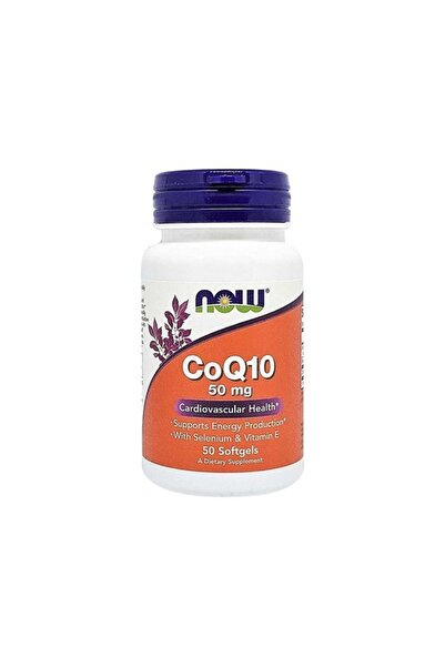 Now كبسولات هلامية CoQ10 50 ملغ مع فيتامين E، 50 كبسولة هلامية