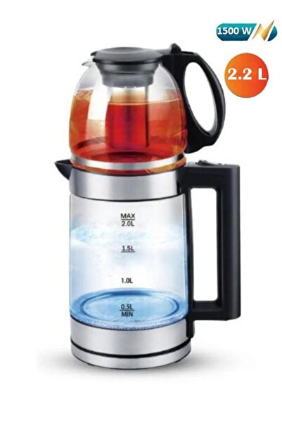 TOSCANA U Double electric kettle with removable tea filter, capacity 0.8-2.2 liters and power 1500 watts