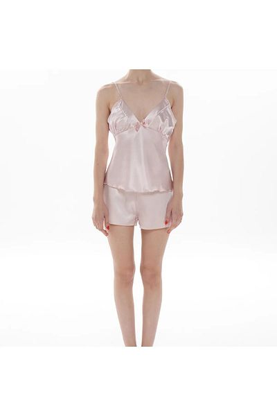 QKK 6-Piece Powder Satin Dowry Set for Bride - Morning Gowns, Nightgowns and Pajamas Shorts Q8U6O3K0Kka