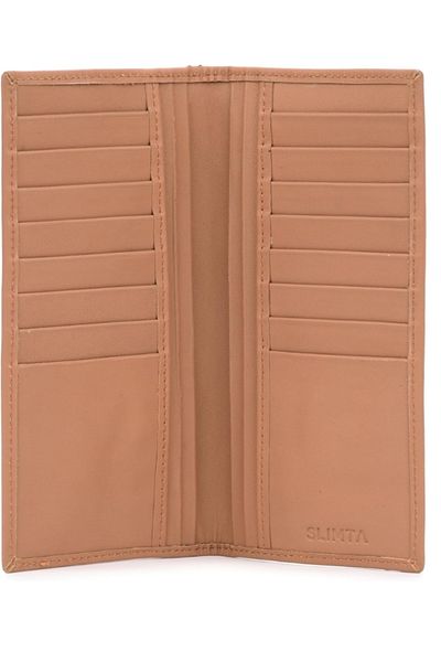 SLIMTA Genuine Leather Long Wallet for Men and Women Minimalist Card Holder
