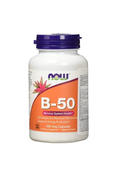 Now كبسولات B-50 لصحة الجهاز العصبي، 100 كبسولة