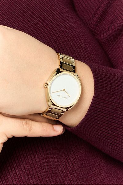 Calvin Klein Women 25200276 Stainless Steel Analog Watch 34mm,gold
