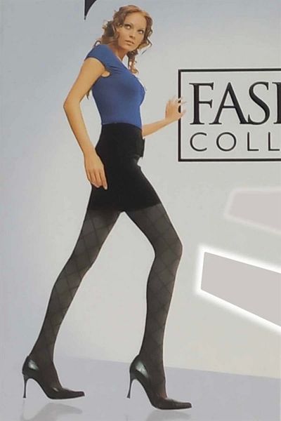 FantaziAtölyesi Italiana Women's Voile Patterned Pantyhose