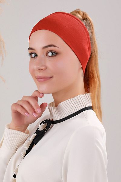 Melodi Scarf Magic Adhesive Non-Slip Bandana Sports Cap Brick Red