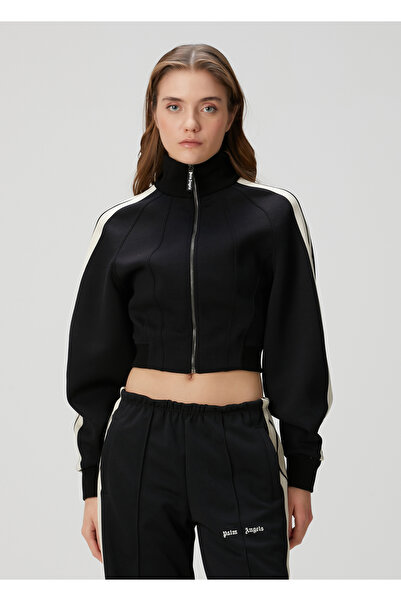 Palm Angels Siyah Ekru Crop Ceket