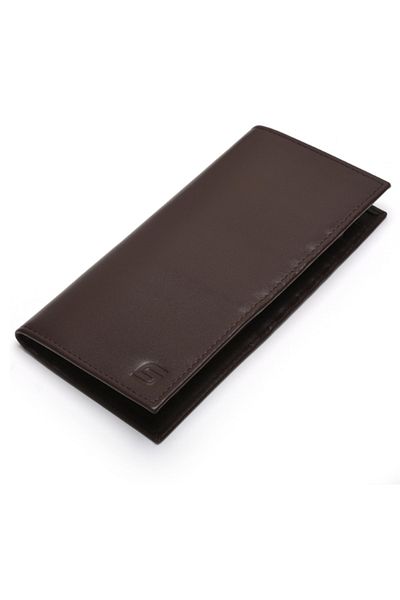 SLIMTA Genuine Leather Long Wallet for Men and Women Minimalist Card Holder