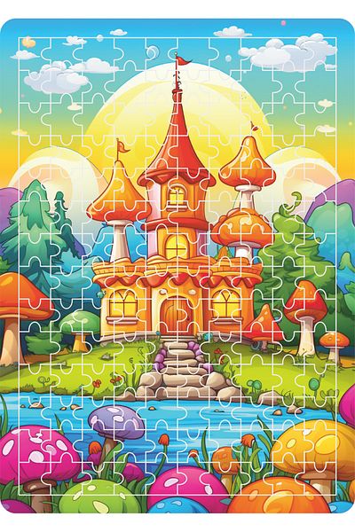 dudugift 140 Piece Wooden Puzzle Table 25X35 cm Dimensions with Hanging Bracket Quality Uv Press Model-15