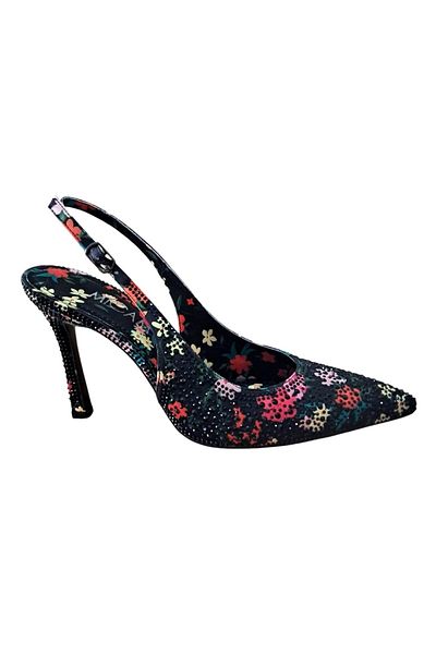 NEW ANGEL Mıcam 5710 Pantofi de seară pentru femei cu vârf ascuțit, cu toc subțire, deschis la spate