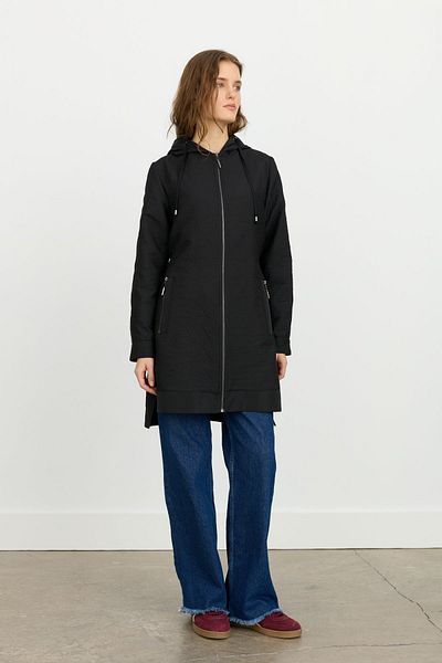 Nihan Thin Quilted Accessory Detailed Hooded Cap Black