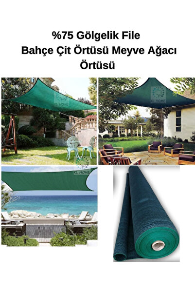 KL HOME 10m2 Fiyatı - %75 Gölgelik Filesi (10MT X 1MT) Bahçe Çit Örtüsü Meyve...