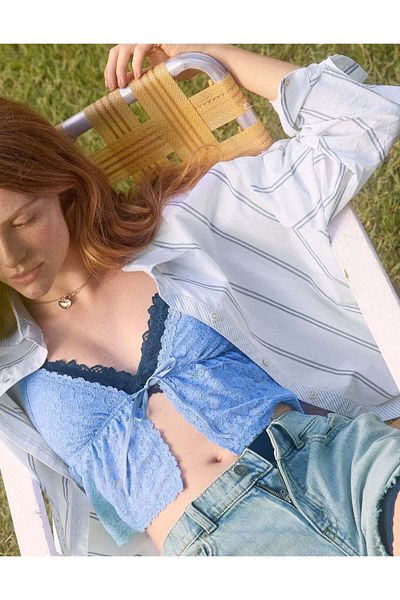 AMERICAN EAGLE Aerie Good Day Button Down Shirt
