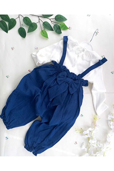 MÇ FAMİLY STORe KIZ ÇOCUK MUSLİN 2Lİ TAKIM KIZ BEBEK SALOPET TULUM TAKIM