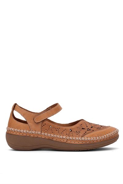 Venüs Women's Genuine Leather Casual Shoes Tan 25190244 Y