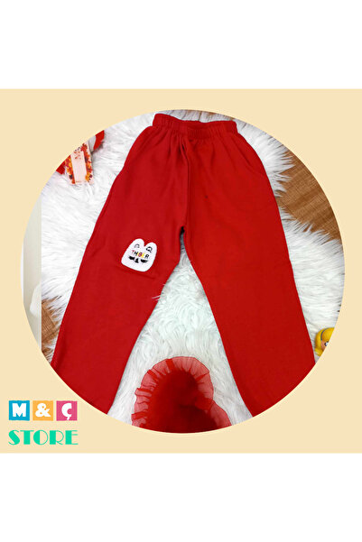 Keskincan Çocuk Eşofman Altı Erkek-Kız Çocuk Kırmızı Eşofman 3-7