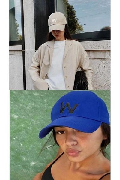 w white stars sports & wear Αθλητικό Καπέλο Unisex W Κεντημένο Velcro Ρυθμιζόμενο καπέλο σετ 2 τεμαχίων