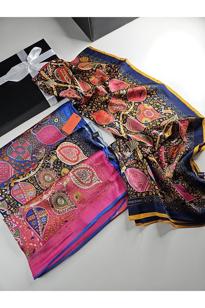 Webinay Home New Season Ethnic Pattern Voile Silk Shawl New Pattern