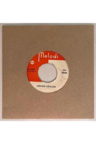 Plakevi İzmir Ayla Dikmen Mühür Gözlüm - Merdiven 45 lik Plak (Orjinal Dönem Baskı Plak)