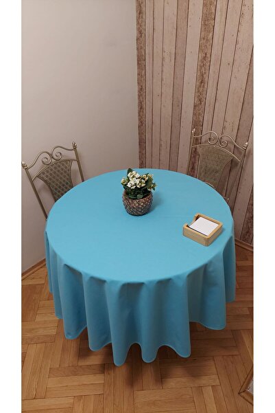 gonk Round, Solid Color, Duck (Liquid Pusher, Stain Proof) Fabric, Tablecloth