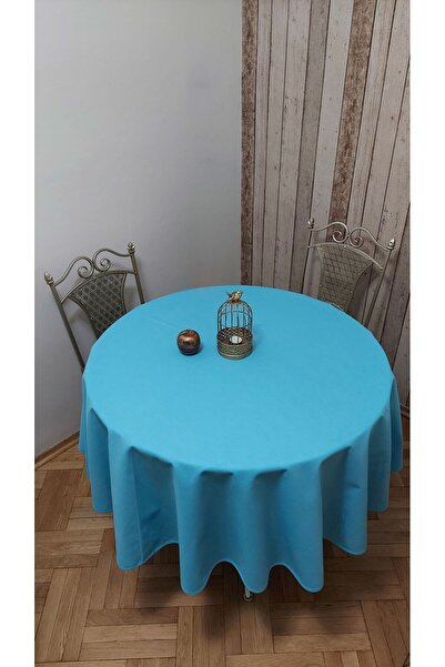 gonk Round, Solid Color, Duck (Liquid Pusher, Stain Proof) Fabric, Tablecloth