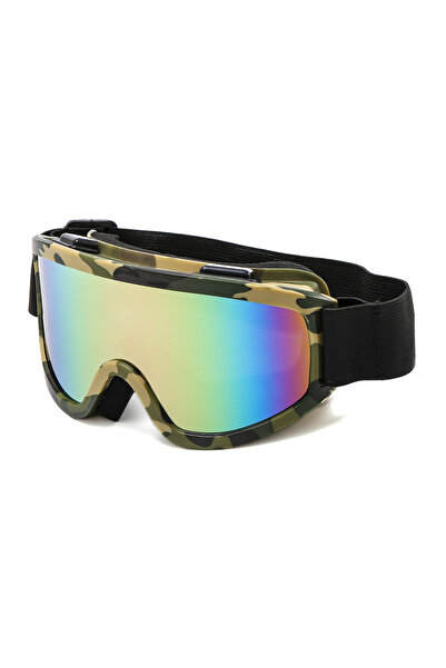 Choice 6 نظارات تزلج بإطار كبير مع عدسة ملونة مضادة للتصادم ومضادة للتوهج للر...