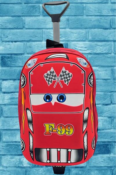 Uniquerrs Rucsac pentru copii pentru grădiniță cu racletă 3-6 ani 5d Shell F66 Car