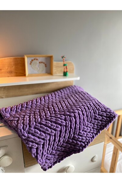 Alize Puffy El örgüsü  puffy Bebek Battaniyesi (80x80 cm) – Yumuşak ve Konfor...