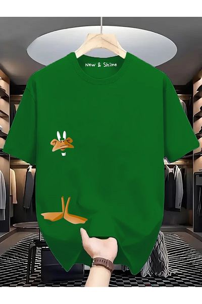 New Shine 1 tricou este un cadou pentru achiziții de 6 și mai sus în coș - Tricou oversize cu imprimeu Donald Duck