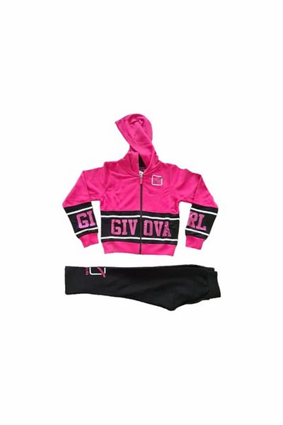 Givova Givova girls' tracksuit, T0044, Fuchsia/Black, 16 years/176 cm