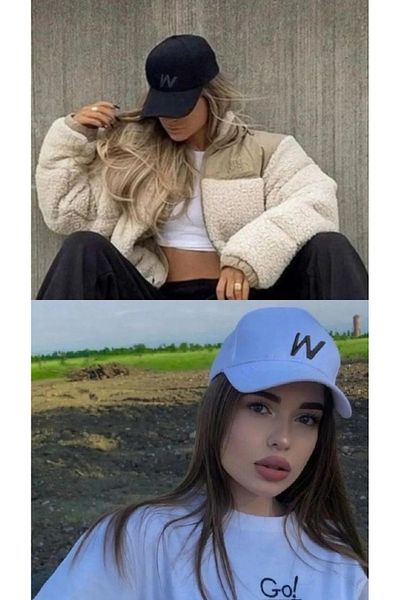 w white stars sports & wear Спортна шапка унисекс, комплект от 2 части с бродирана велкро задна част и регулируема закопчалка