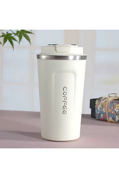 Other Coffee Mug 510ml – Temperature Indicator & Leakproof Lid – White