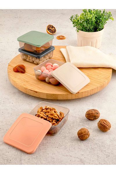 Mapple Home Set of 4 Mini Storage Containers Bonibon Jam Chocolate Cookie Storage Container