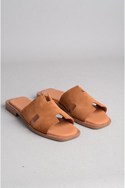 SEÇ KUNDURA Seç 8012 Hanedan Genuine Cinsi Women's Slippers Tan Milk