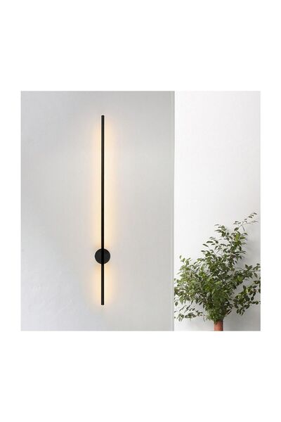 Genel Markalar Zr Aydınlatma Antrasit 6500K 70CM Çubuk Aplik, Duvar Aydınlatması, LED Aplik, Modern Duvar Aplik