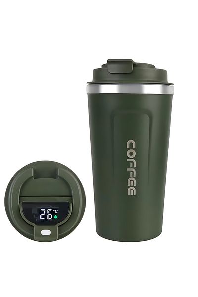 Other Insulated Coffee Mug 510ml, Leakproof Lid & Temp Indicator – Green