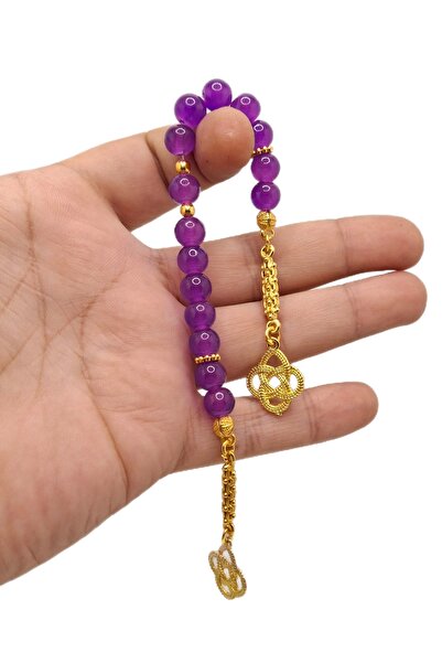 Han Ticarethane Culoarea violet 15 boabe de sticlă Zaza Tasbih
